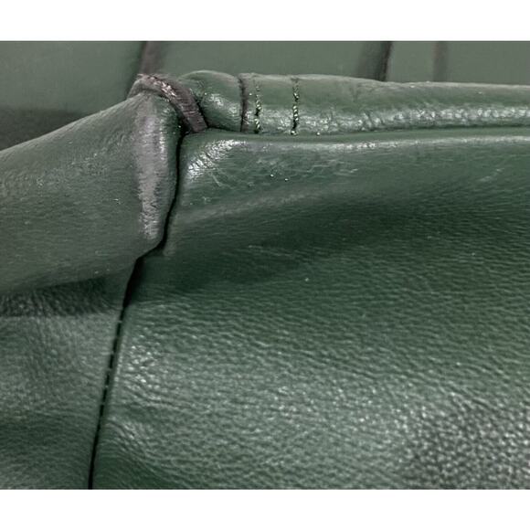 Innue Green Leather Purse Crossbody Shoulder Bag Convertible Made In Italy - Picture 6 of 9